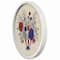 20" x 20" Red, White & Blue Florals Round Framed Print